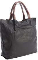 Thumbnail for your product : Sondra Roberts black leather top handle shopper tote