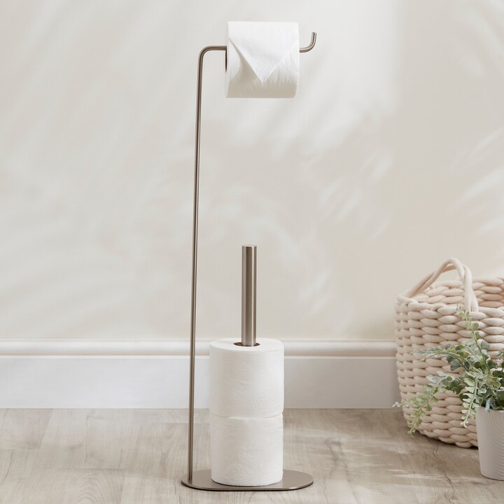 Dunelm Curves Chrome Toilet Butler Chrome ShopStyle Bath Accessories