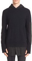 Thumbnail for your product : Helmut Lang Men's Merino Wool & Cotton Hooded Pullover