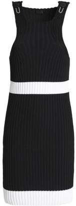 Calvin Klein Collection Ribbed-Knit Stretch-Jersey Mini Dress
