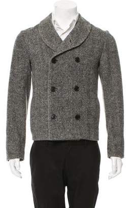Christian Dior Double-Breasted Virgin Wool Peacoat