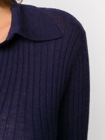 Thumbnail for your product : Cashmere In Love Ribbed-Knit Polo Jumper