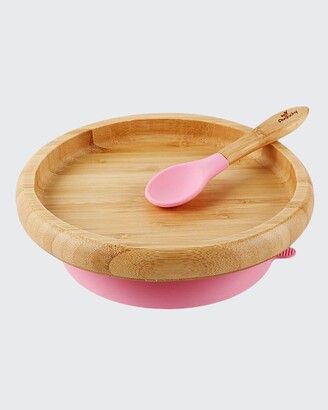 Avanchy Baby's Bamboo Suction Classic Plate & Spoon Set
