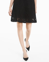 White House Black Market Black Lace Fit-And-Flare Dress