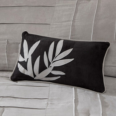 LIYU 7 Piece Comforter Set Grey