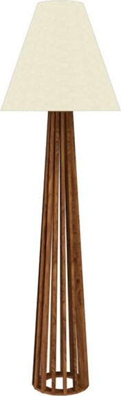 Accord Lighting Slatted Floor Lamp in Brown, Size: Medium