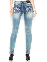 Thumbnail for your product : Miss Me Rhinestone Wing Skinny Jeans