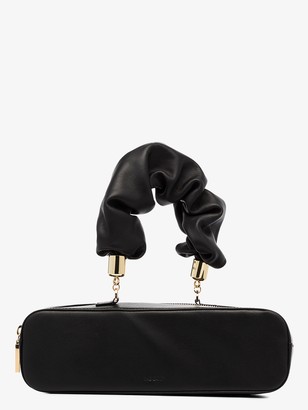 THE SANT Black Furoshiki leather box bag