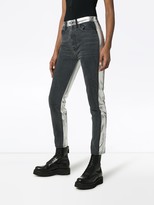 Thumbnail for your product : Jordache High-Waisted Straight Leg Metallic Panel Jeans