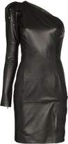 Thumbnail for your product : Skiim Jimmy one-shoulder leather mini dress