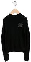 Thumbnail for your product : Lili Gaufrette Girls' Embellished Open Knit Sweater black Girls' Embellished Open Knit Sweater