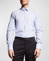 Thumbnail for your product : Tom Ford Slim-Fit Micro-Check Barrel-Cuff Dress Shirt, Blue