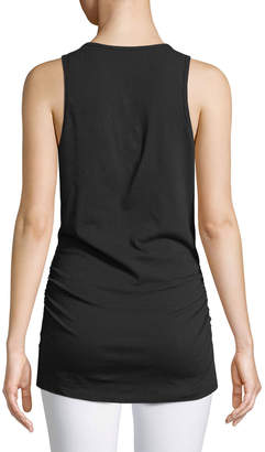 James Perse Ruched-Side Fitted Tank Top