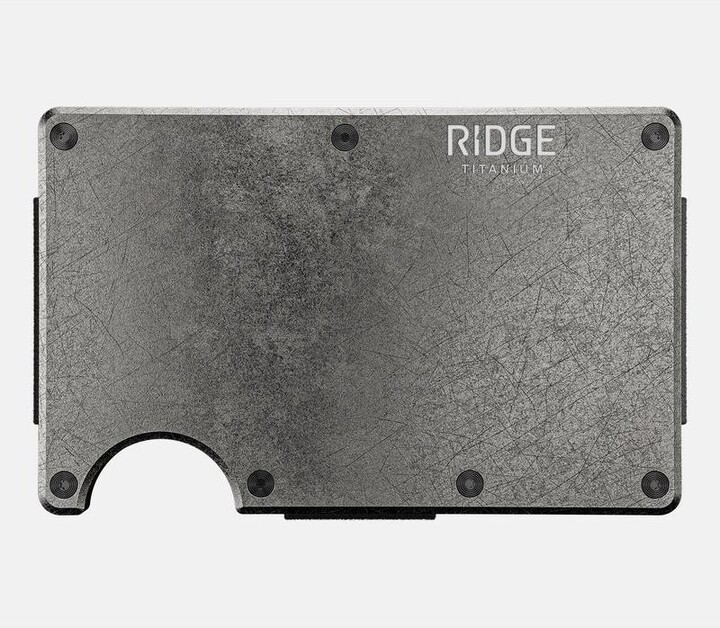 the Ridge Men's Ridge Wallet - Stonewashed Titanium - Money Clip