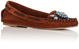 Thumbnail for your product : Miu Miu Women's Crystal-Embellished Suede Loafers