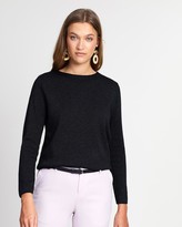 Thumbnail for your product : White By FTL - Women's Black Jumpers - Amy Sweater - Size One Size, L at The Iconic