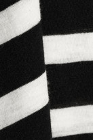 Thumbnail for your product : R 13 Boy striped slub cotton and cashmere-blend T-shirt
