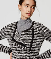 Thumbnail for your product : LOFT Striped Knit Moto Jacket