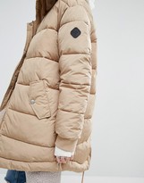 Thumbnail for your product : Puffa Oversized Longline Padded Jacket With Fishtail Detail