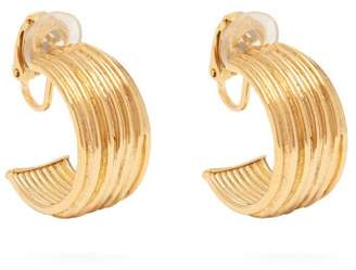 Aurélie Bidermann Thalia Gold Plated Hoop Earrings - Womens - Gold