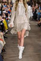 Thumbnail for your product : Philosophy di Lorenzo Serafini Lace-Paneled Floral-Print Georgette Mini Dress