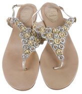 Thumbnail for your product : Rene Caovilla Embellished T-Strap Sandals