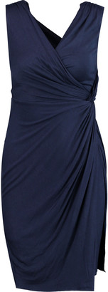 Bailey 44 Ruched wrap-effect stretch-jersey dress