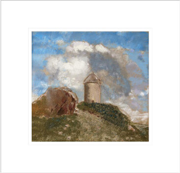 Red Barrel Studio The Windmill by Odilon Redon -Framed Giclee Print