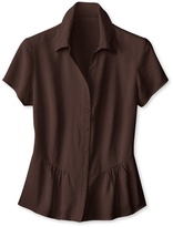 Thumbnail for your product : Coldwater Creek Crinkled peplum shirt
