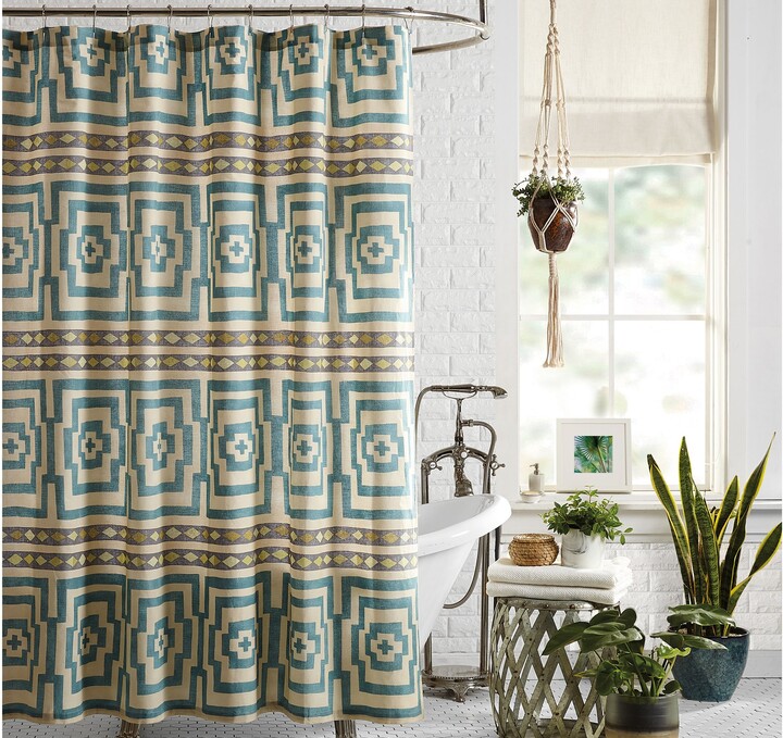 Justina Blakeney Hypnotic Blue Shower Curtain