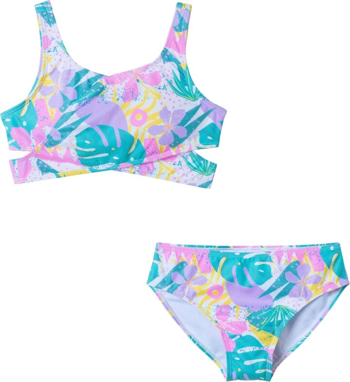 Toddler/Child Girls Tropical Print Bikini