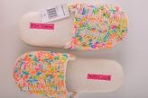 Thumbnail for your product : Betsey Johnson White Ivory Threads Slip on Indoor Slippers Women's L 9 10
