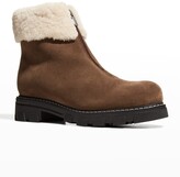 Thumbnail for your product : La Canadienne Abba Suede Shearling Waterproof Booties