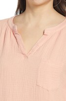 Thumbnail for your product : Caslon Textured Pocket Popover Top