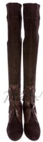 Thumbnail for your product : Henry Beguelin Ebano Suede Lace-Up Boots