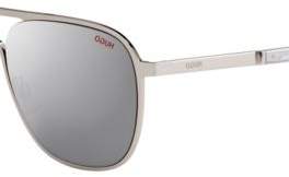 HUGO Silver-tone aviator sunglasses with mirrored lenses