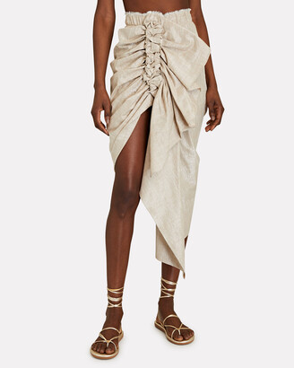 Just BEE Queen Tulum Ruched High-Low Skirt