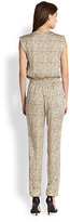 Thumbnail for your product : Cynthia Vincent Twelfth Street by Silk Satin Leopard-Print Jumpsuit