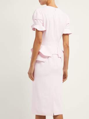 Alexander McQueen Peplum Waist Crepe Dress - Womens - Light Pink