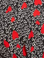 Thumbnail for your product : Quiz Curve Curve Three-Quarter Sleeve Heart Print Frill Dress - Black