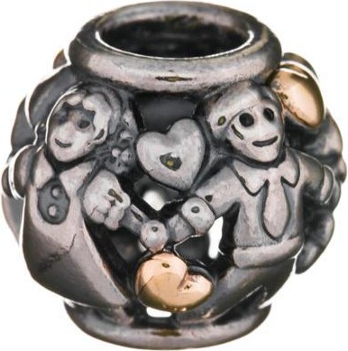 Pandora Sterling and 14K Gold Family Forever Charm 791040
