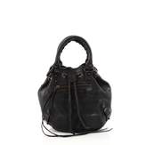 Balenciaga Pom Pon Classic Studs Handbag Leather Mini