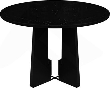 George Oliver Round Dining Table For 4 43-Inch Faux Marble Top Mid-Century Modern Round Dining Table For Cafes Restaurants Bars Home Offices And Conference Roo