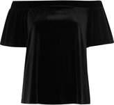 Thumbnail for your product : River Island Womens Black velvet bardot top