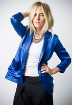 Thumbnail for your product : Smythe Pajama Blazer in Cobalt with Black Pipe -