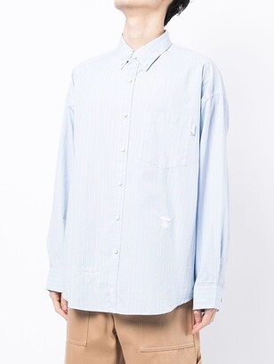 AAPE BY *A BATHING APE® Striped Cotton Shirt