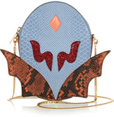 Thumbnail for your product : Stella McCartney Superhero snake-effect faux leather shoulder bag