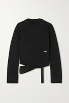 Thumbnail for your product : Rick Owens Felpa Cutout Appliqued Cotton-jersey Sweatshirt