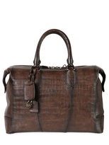 Thumbnail for your product : Santoni Hand Painted Embossed Leather Duffle Bag