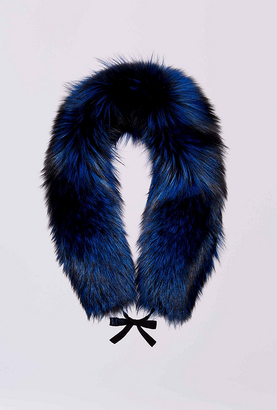 Diane von Furstenberg Tipped Fox Fur Wrap